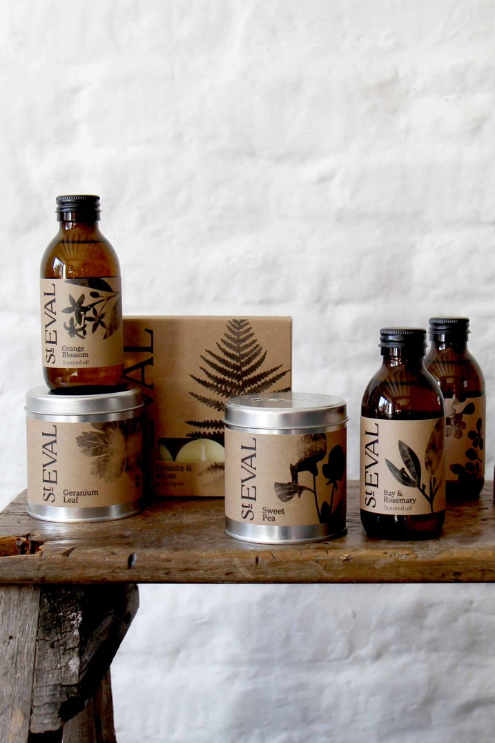 st eval candle company tin candles, t-lights and diffuser oils