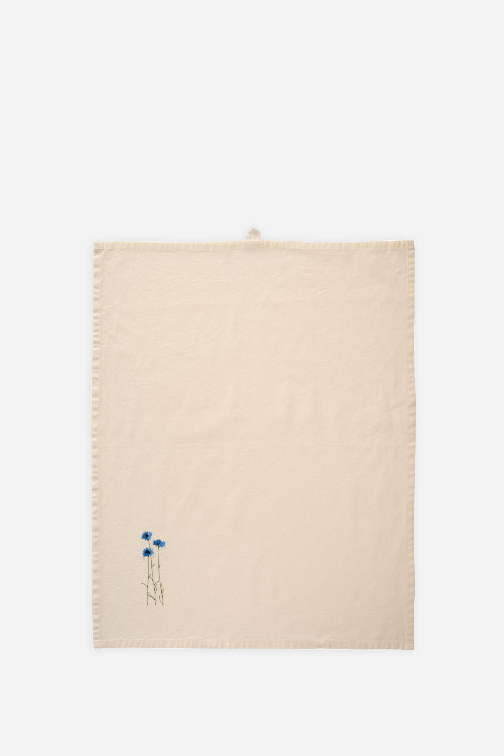 Tea Towel / Butter Cream Blue Cornflowers