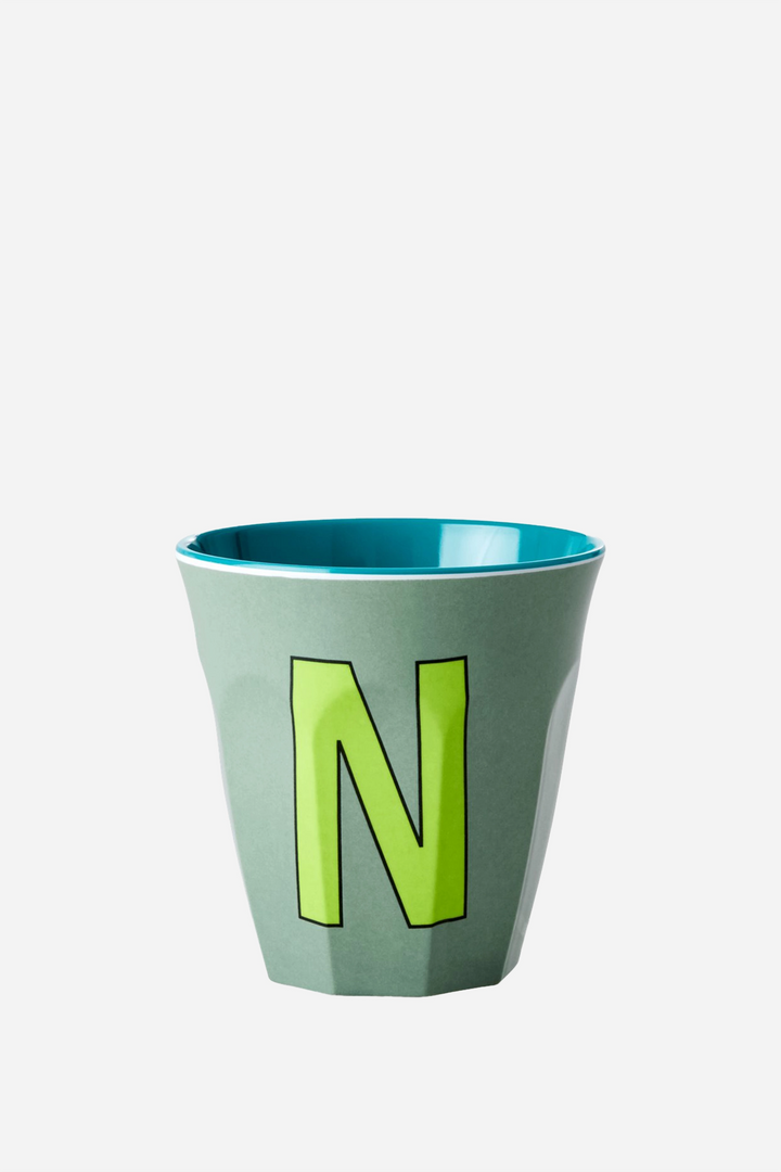 Melamine Cup / Letter N Khaki