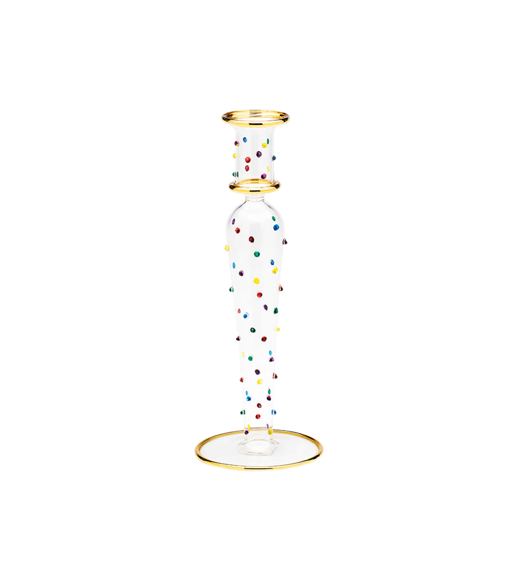 Confetti Glass Candle Holder