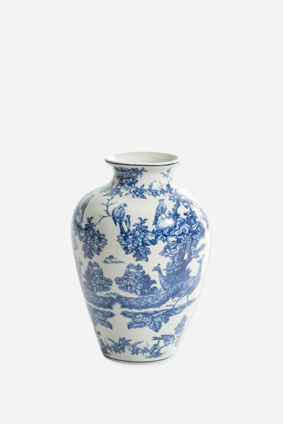 blue and white ceramic vase