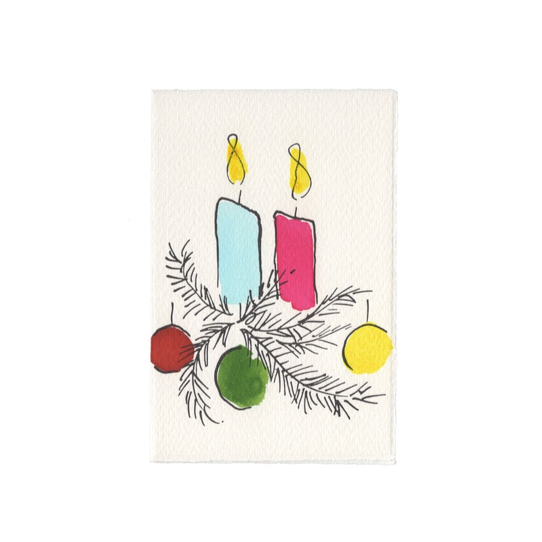 Candles Christmas Card