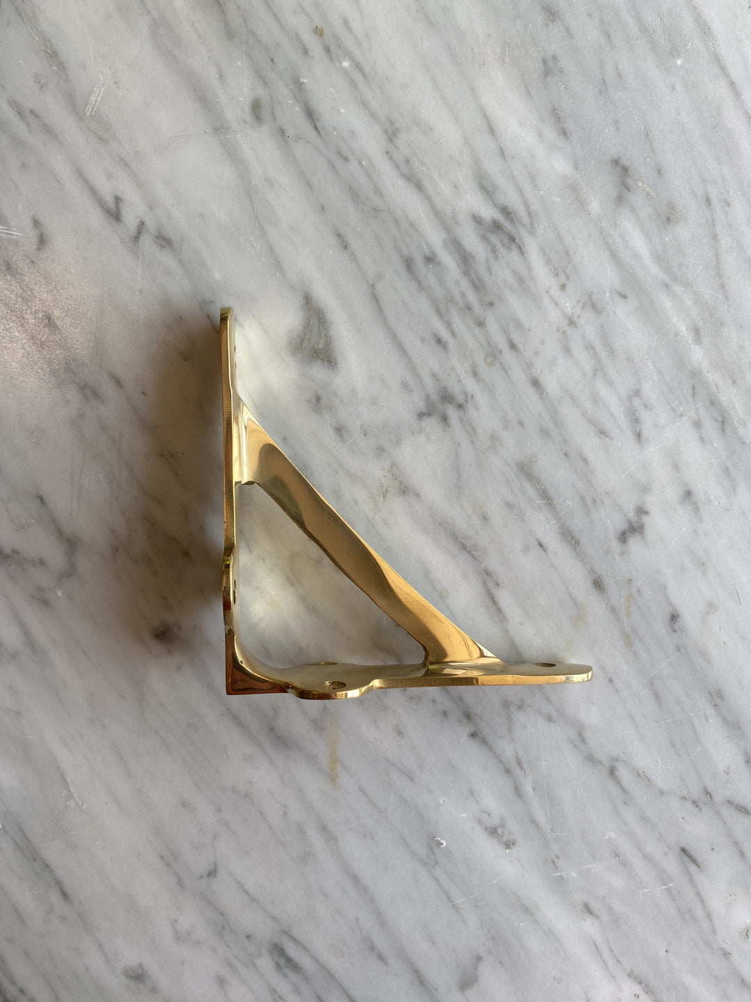 Polished Brass Bracket  5" x 5"
