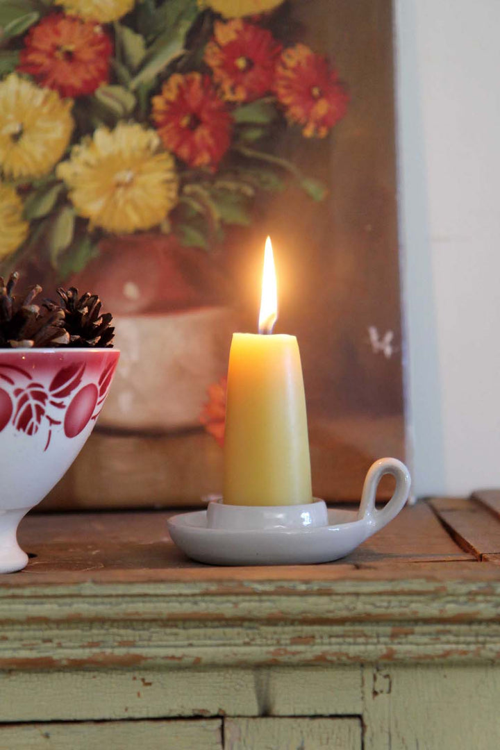 Ceramic Candle Holder w/Handle