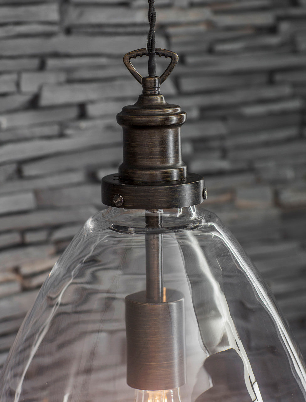 Hoxton Bullet Pendant Light / Antique Bronze