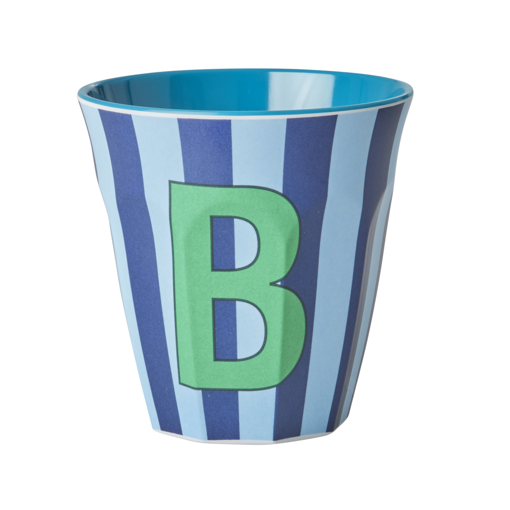 Striped Melamine Cup / Letter B