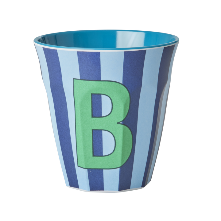 Striped Melamine Cup / Letter B