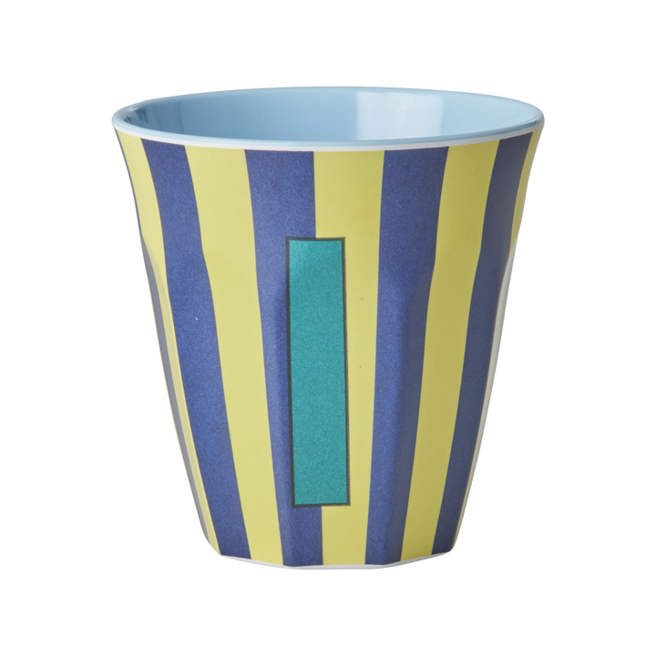 Striped Melamine Cup / Letter I