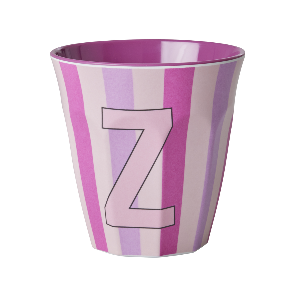 Striped Melamine Cup / Letter Z