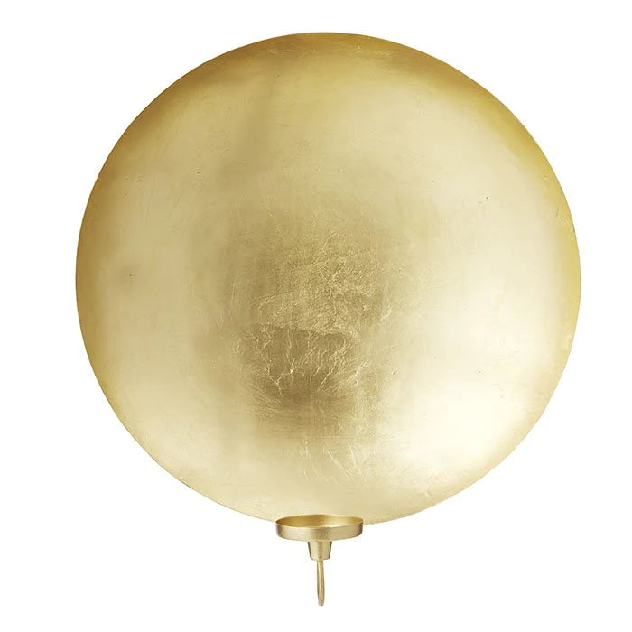 Large Round Golden Wall Candle Holder