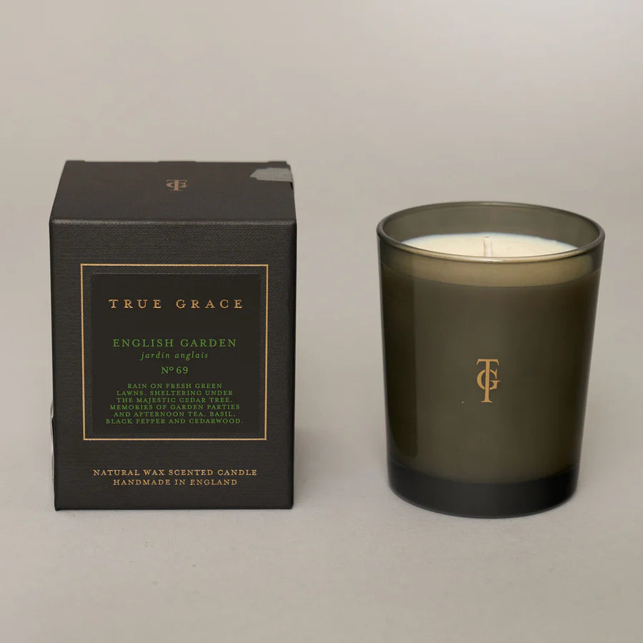 true grace english garden scented candle in boxed