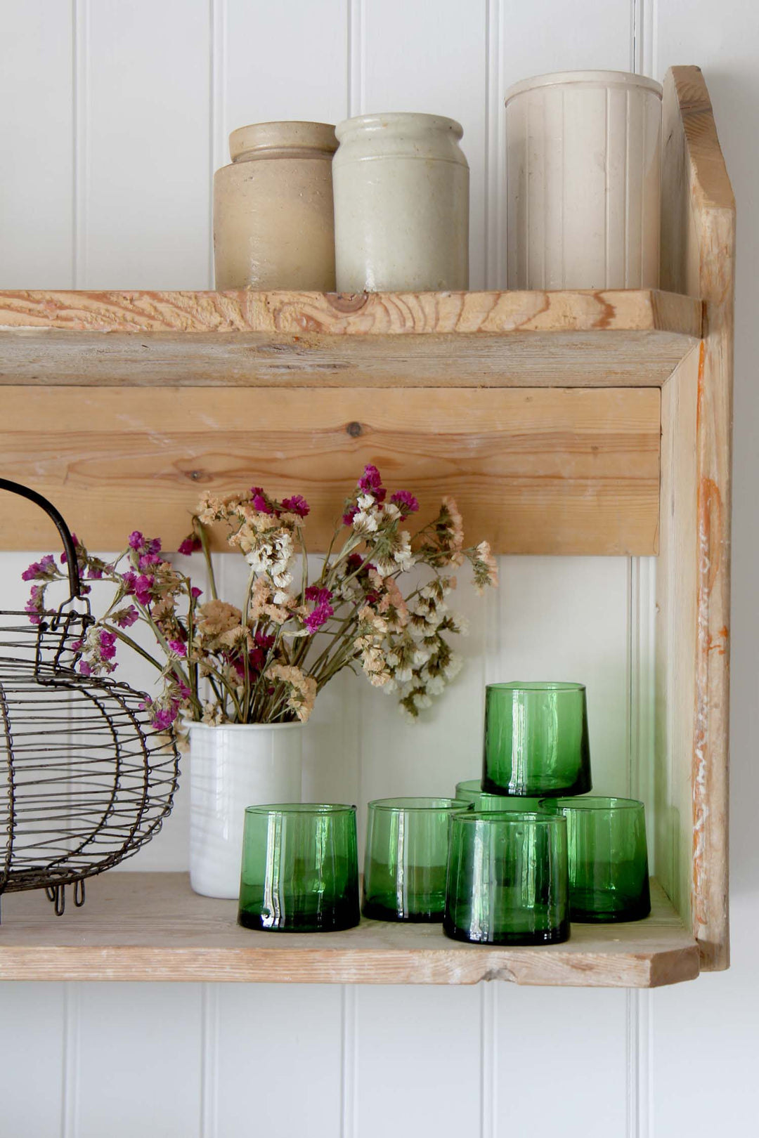 Moroccan Recycled Glass Tumbler / Green / 200ml