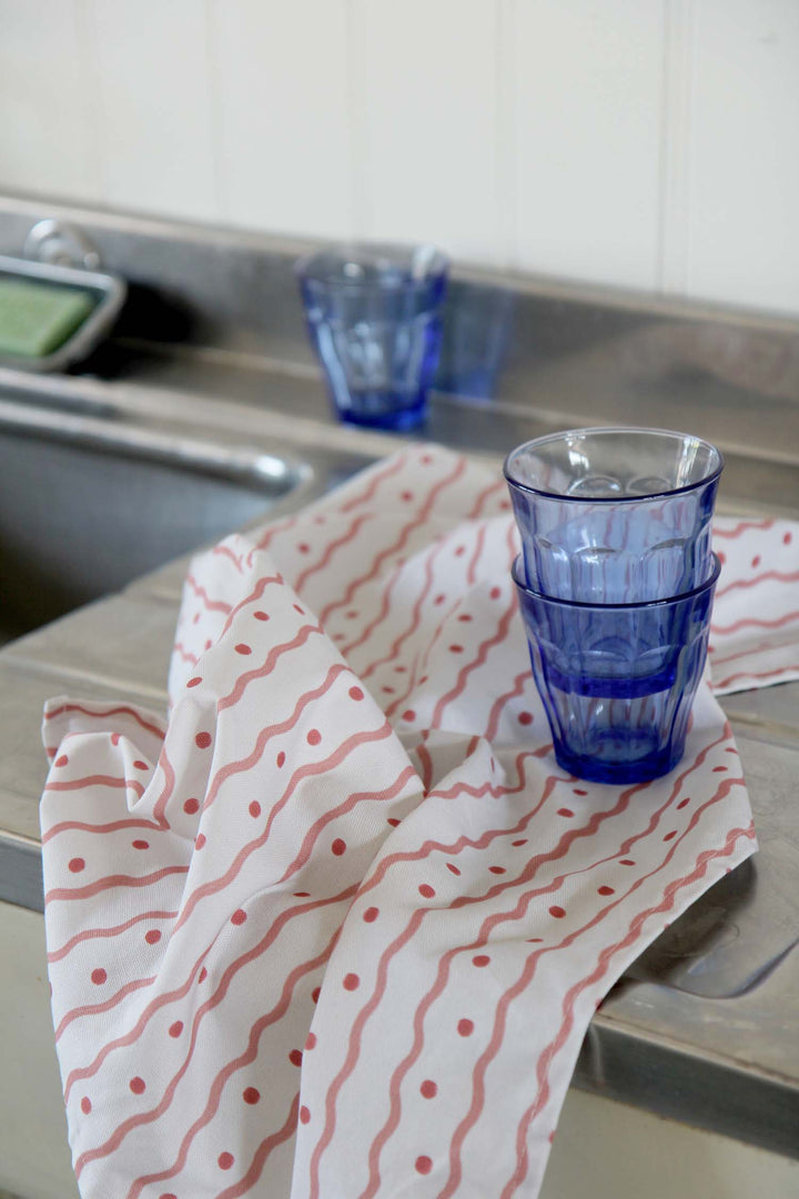 Organic T-Towel Honfleur / Rosy Posy