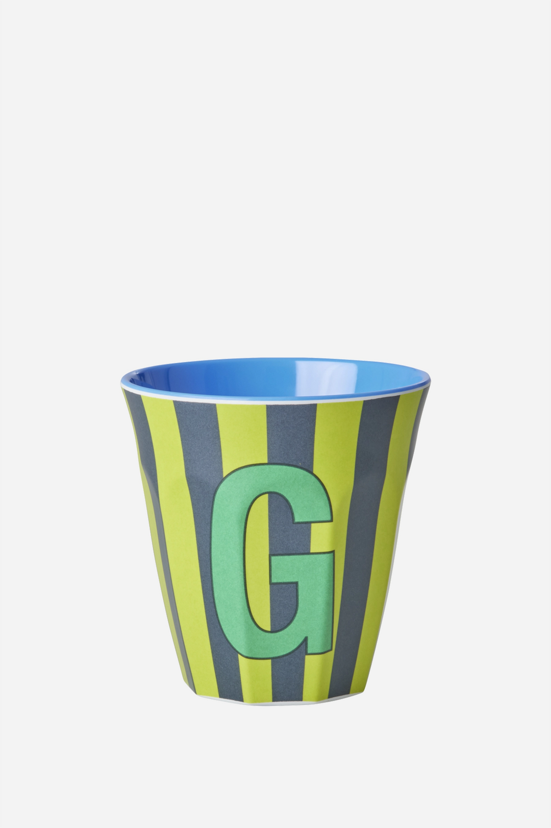 Striped Melamine Cup / Letter G