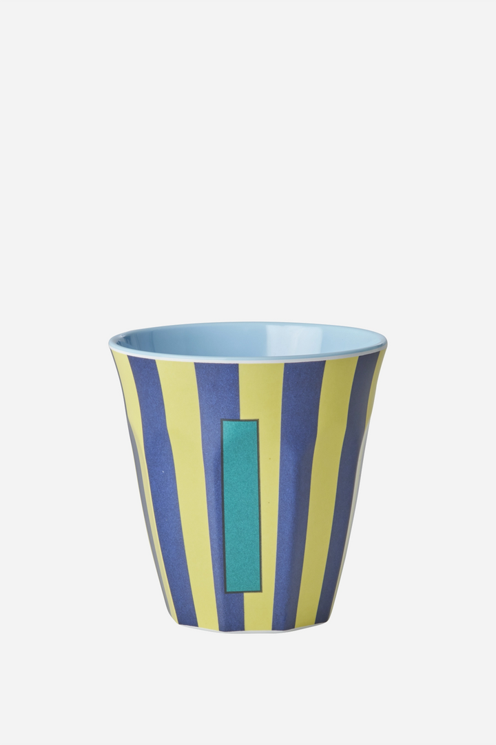 Striped Melamine Cup / Letter I