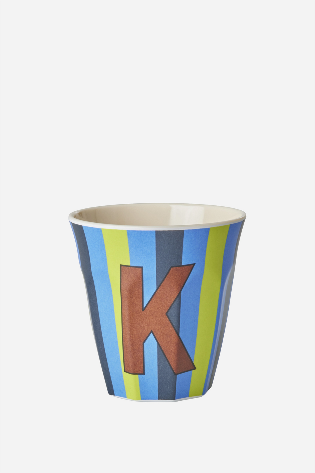 Striped Melamine Cup / Letter K