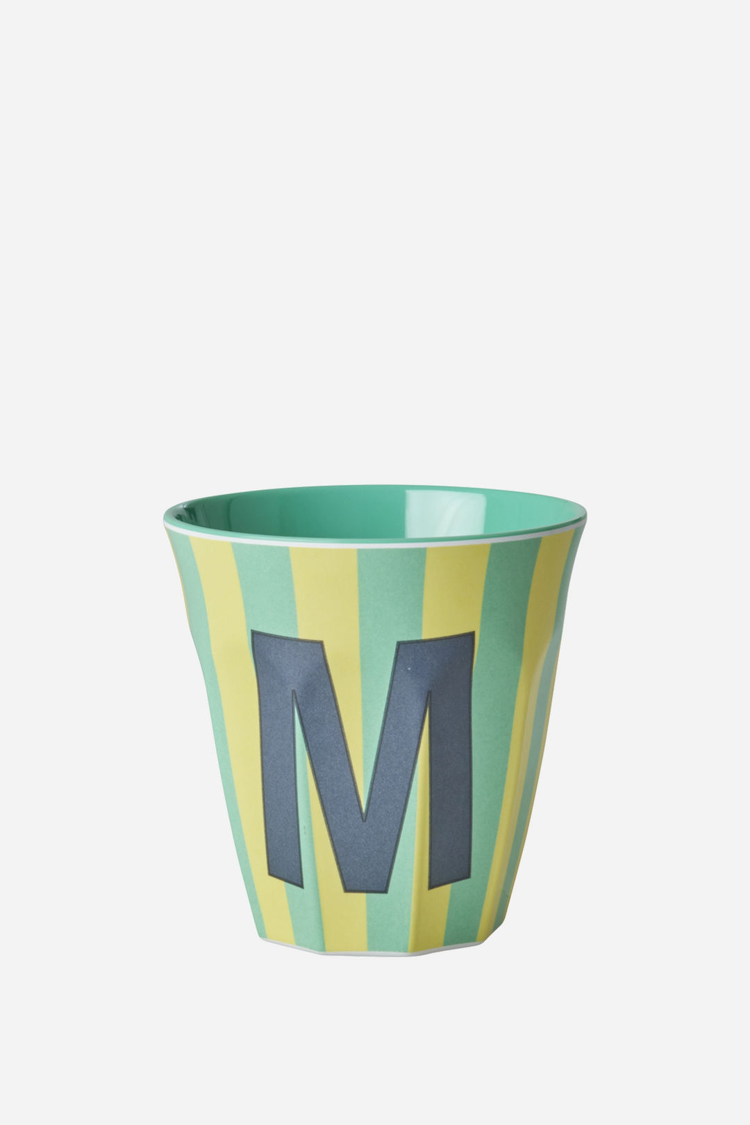 Striped Melamine Cup / Letter M