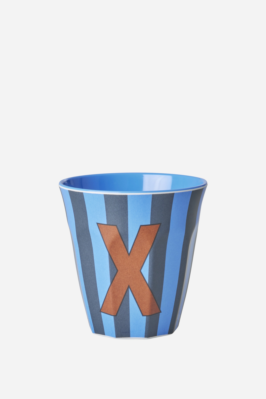 Striped Melamine Cup / Letter X