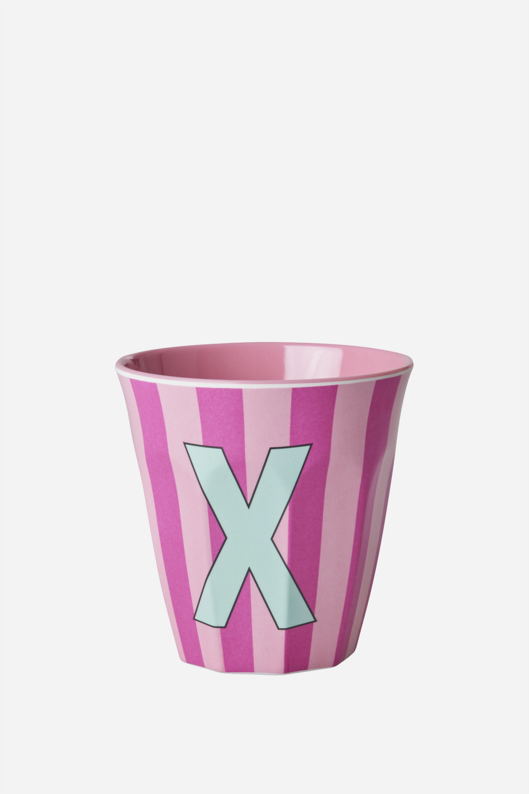 Striped Melamine Cup / Letter X