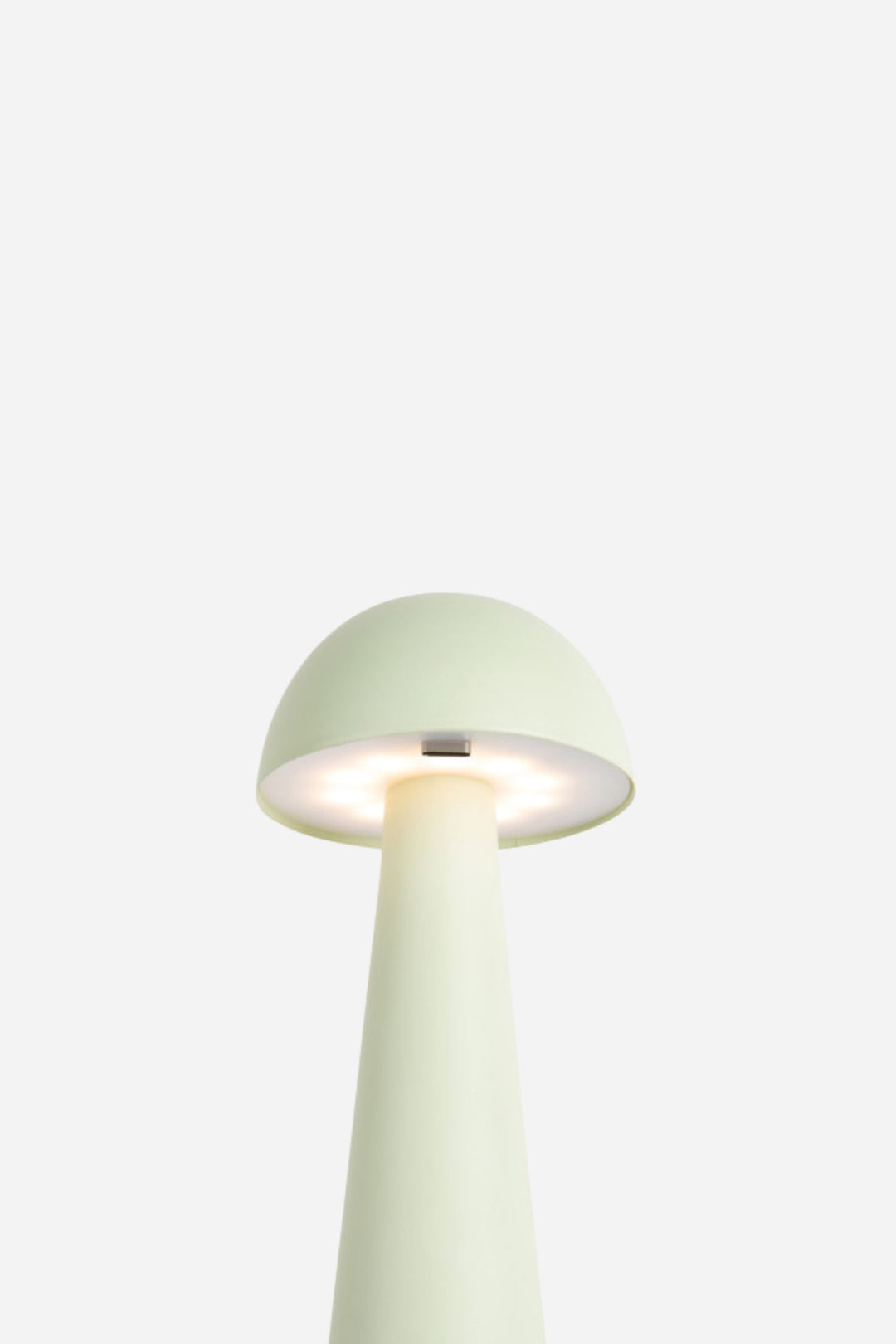 Mushroom-shaped lamp on a white background