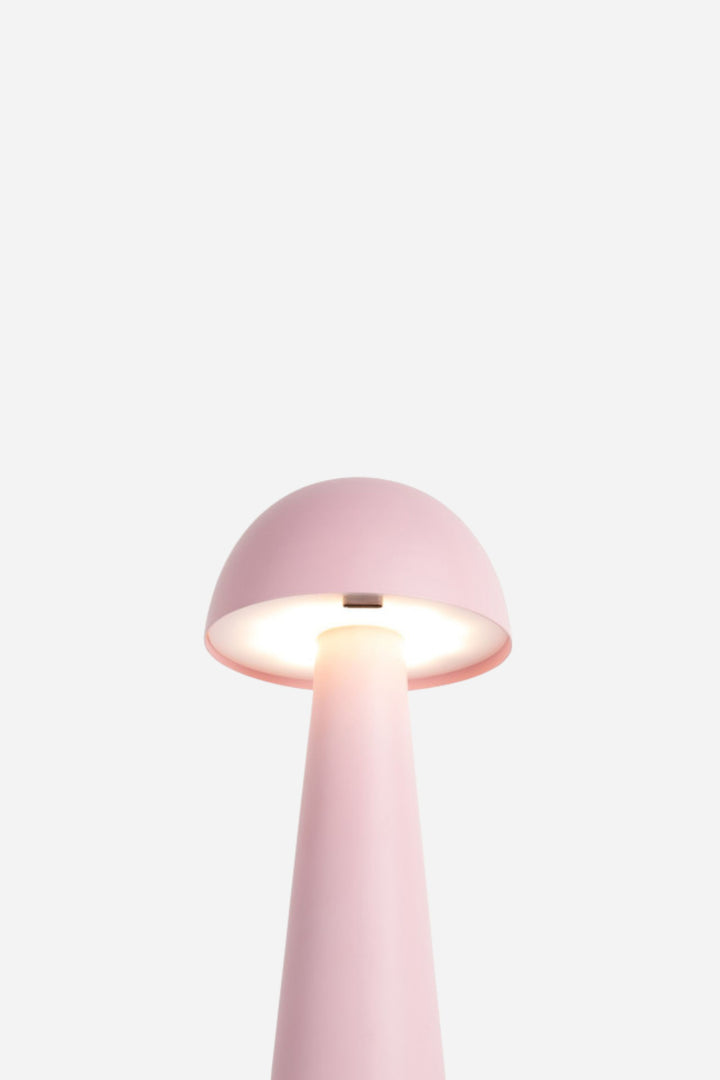 Pink lamp on a white background