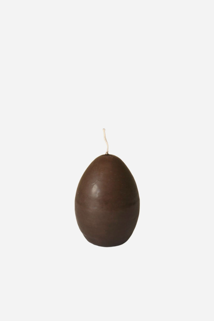 brown easter egg candle