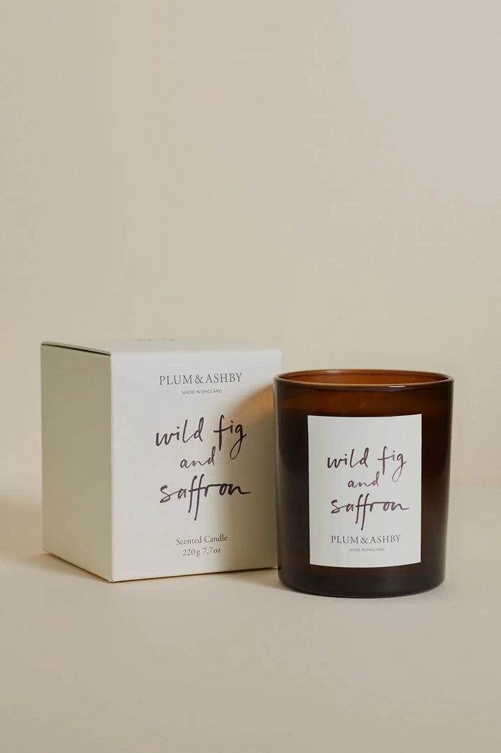 plum and ashby scented candle wild fig and saffron