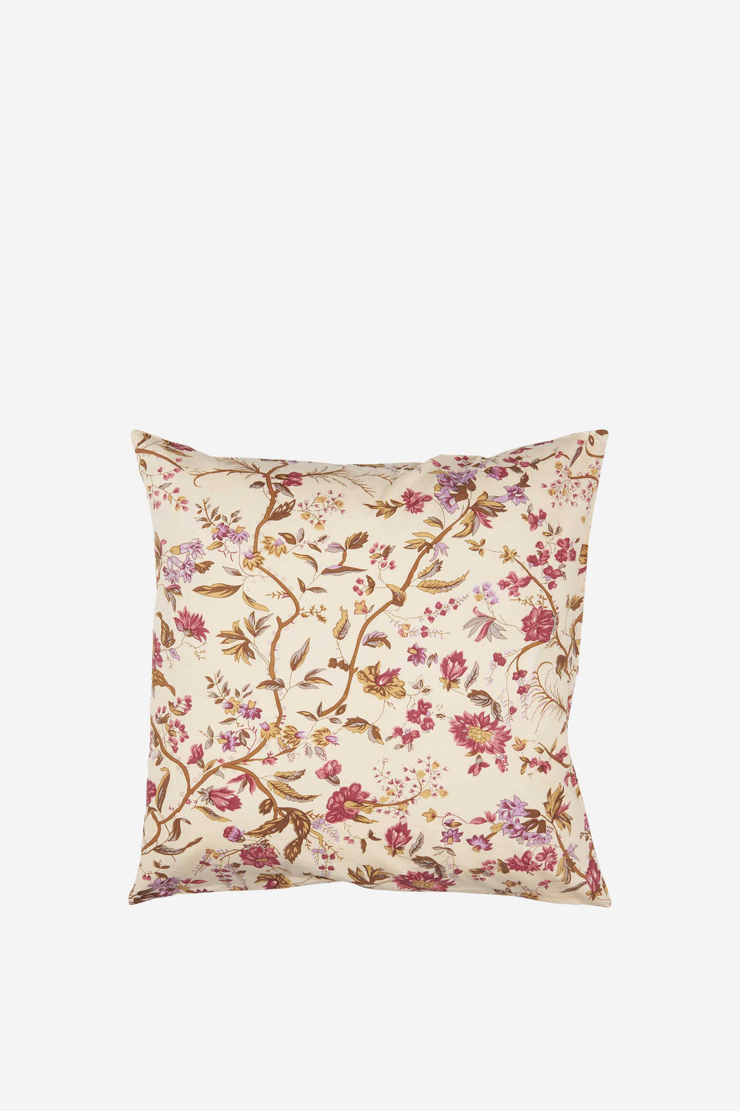 Cushion Cover Adele beige w/purple and light pink flowers