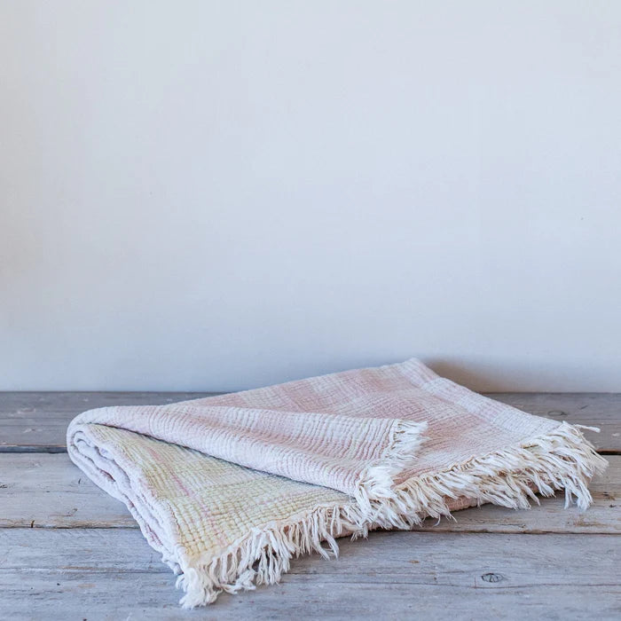 Mia Throw Olive & Pink 130x171cm