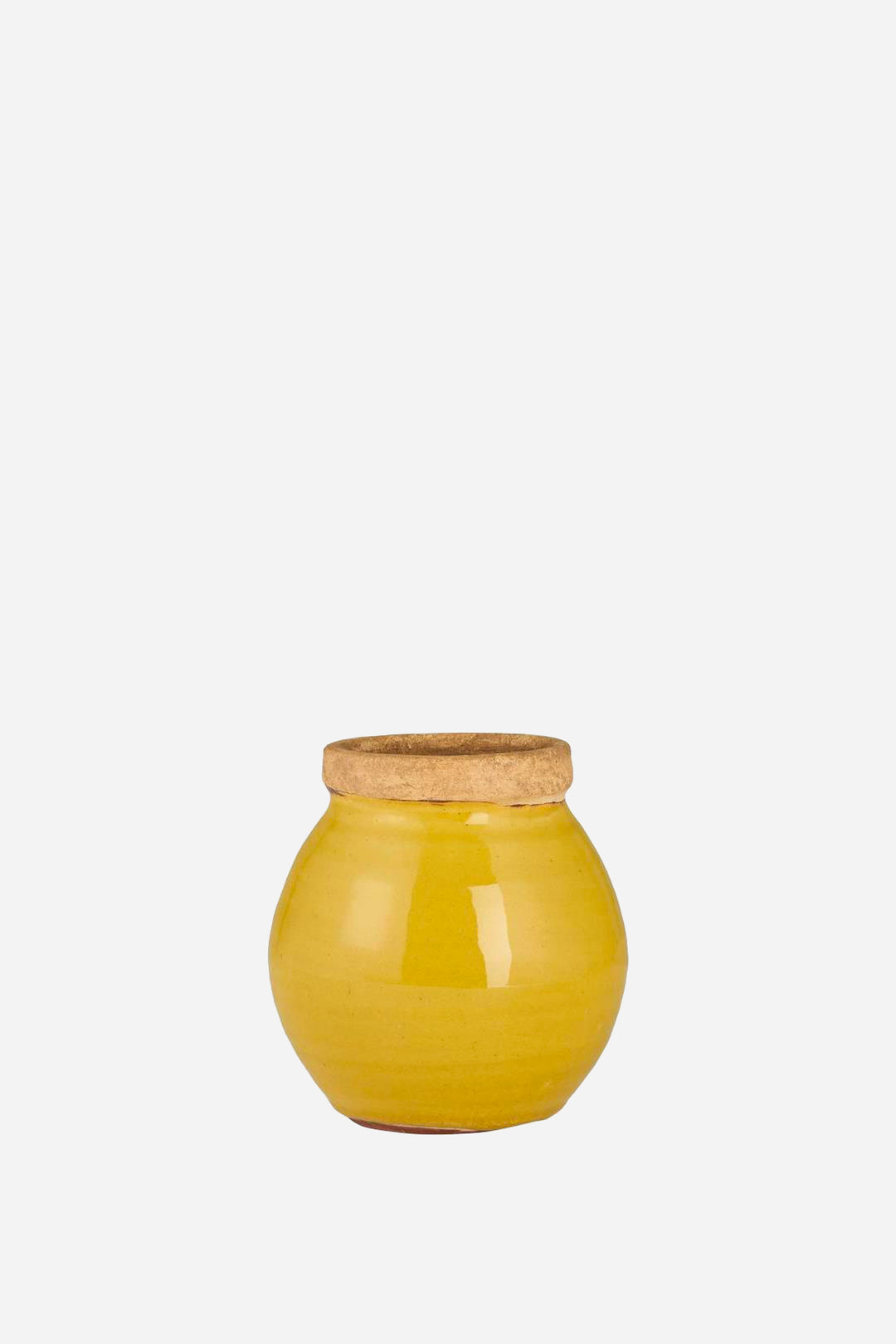 Vase mustard / w/natural coloured edge Avignon