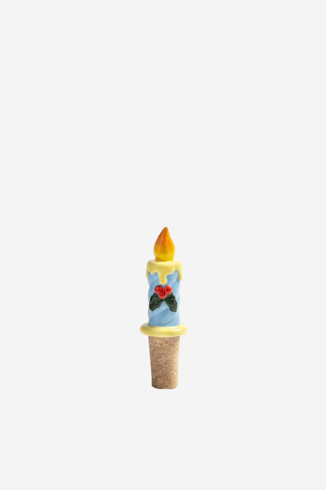 Bottle Stopper Candle / Light Blue