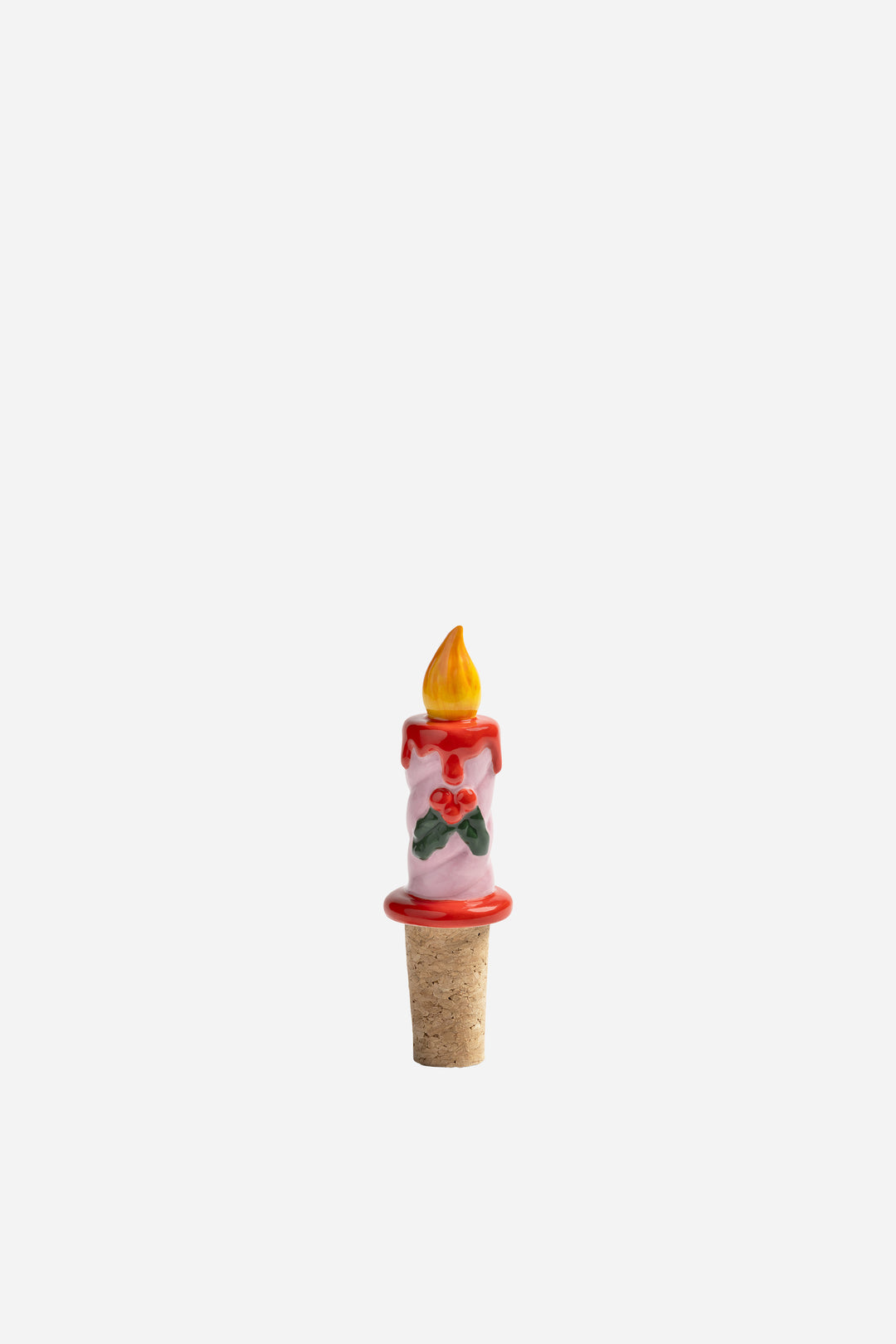 Bottle Stopper Candle / Pink
