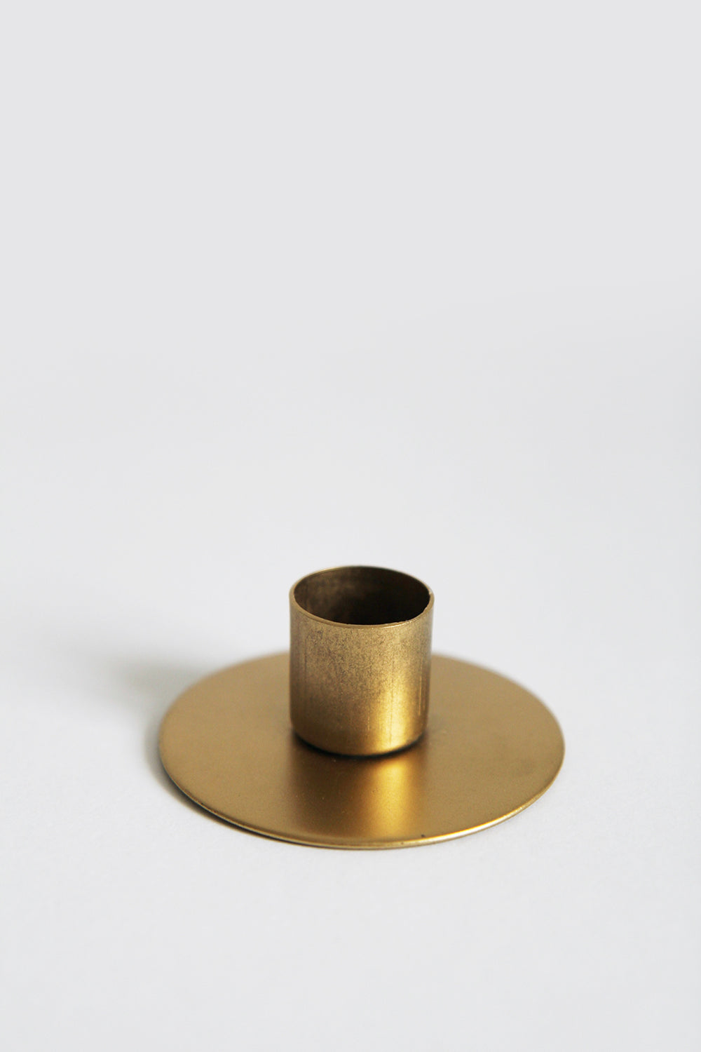 Brass Coloured Dinner Candle Holder