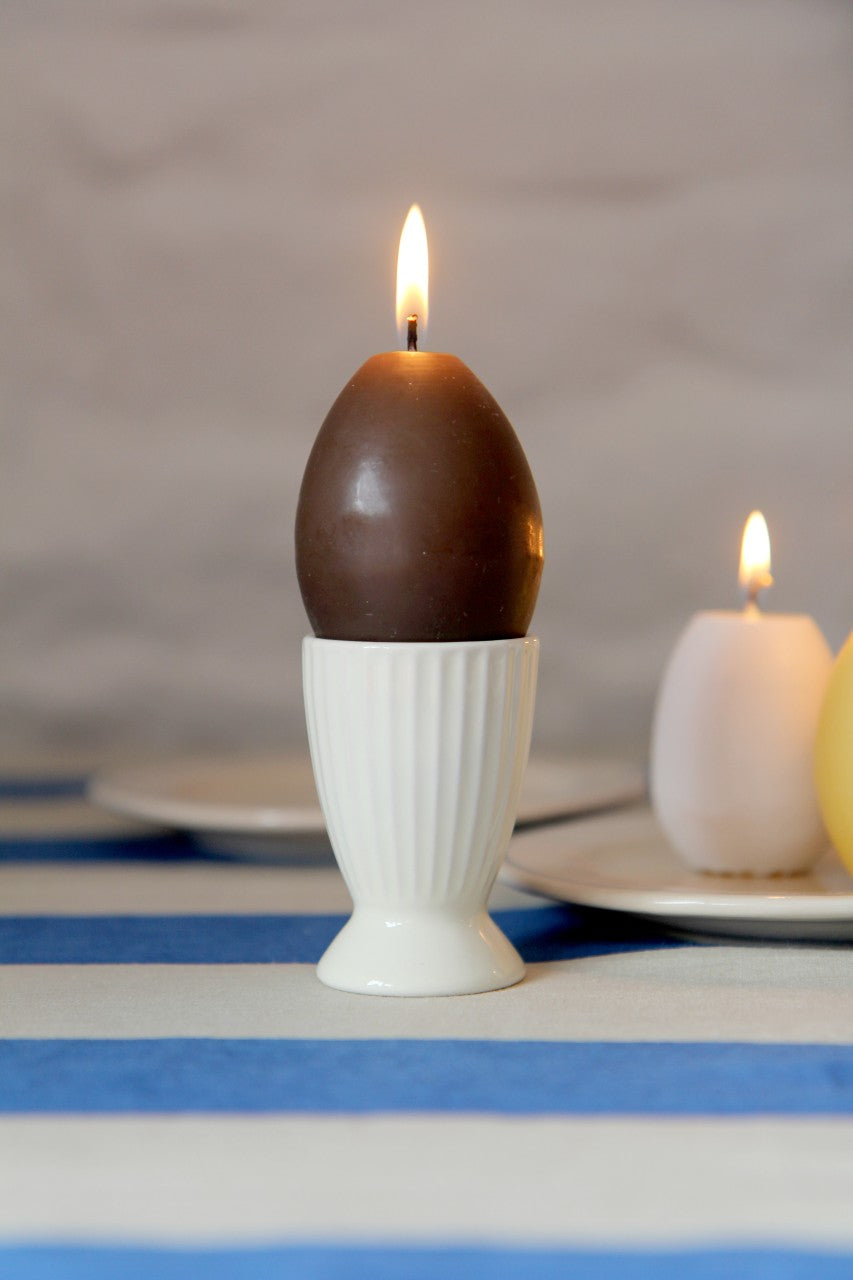 brown easter egg candle