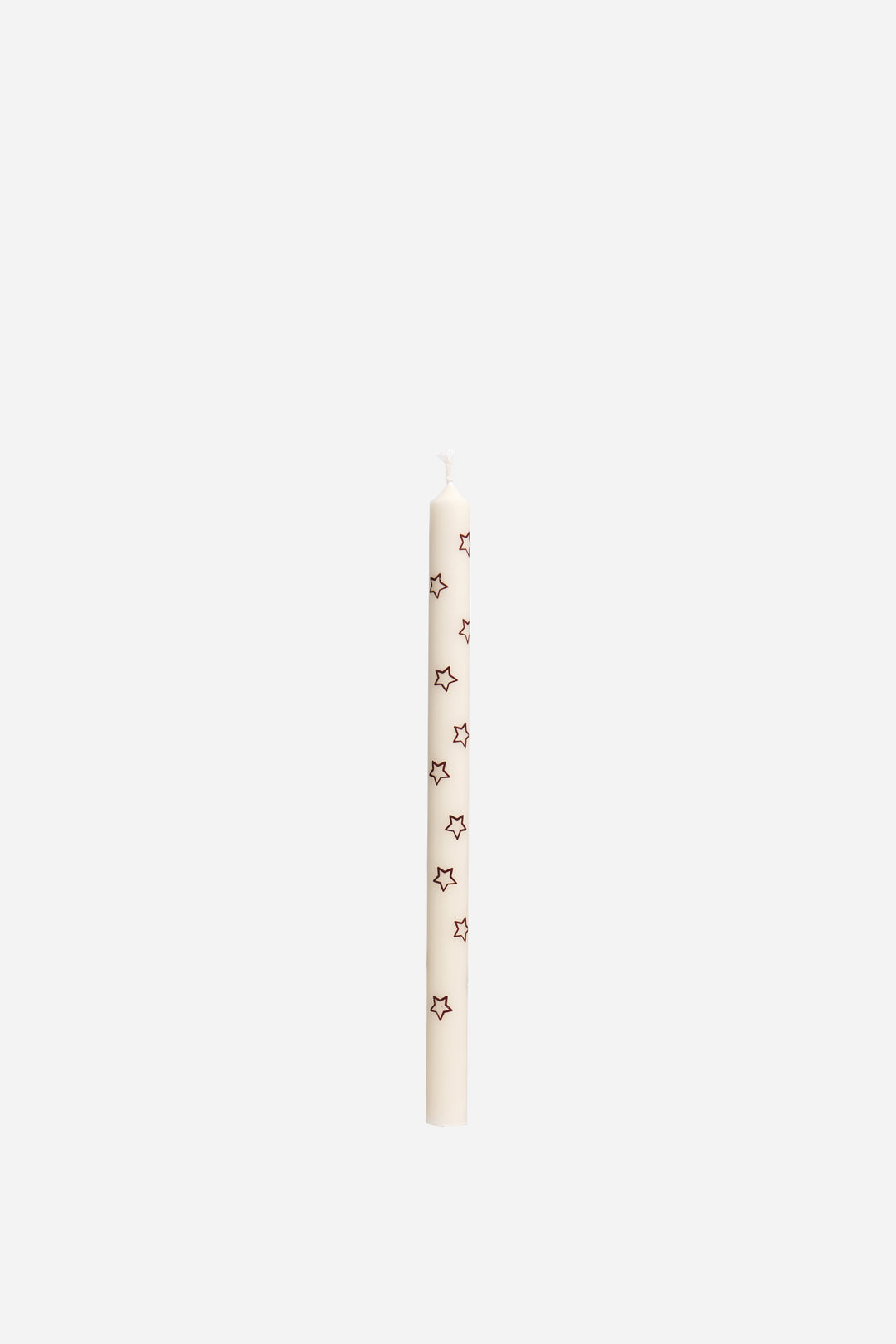 Taper Candle W/Brown Stars Taper 20cm