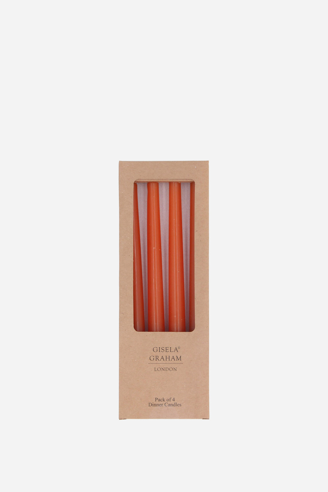 Orange Taper Candle, Box/4