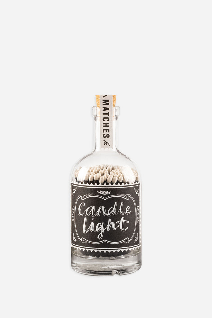 candle light bottle of luxury matches