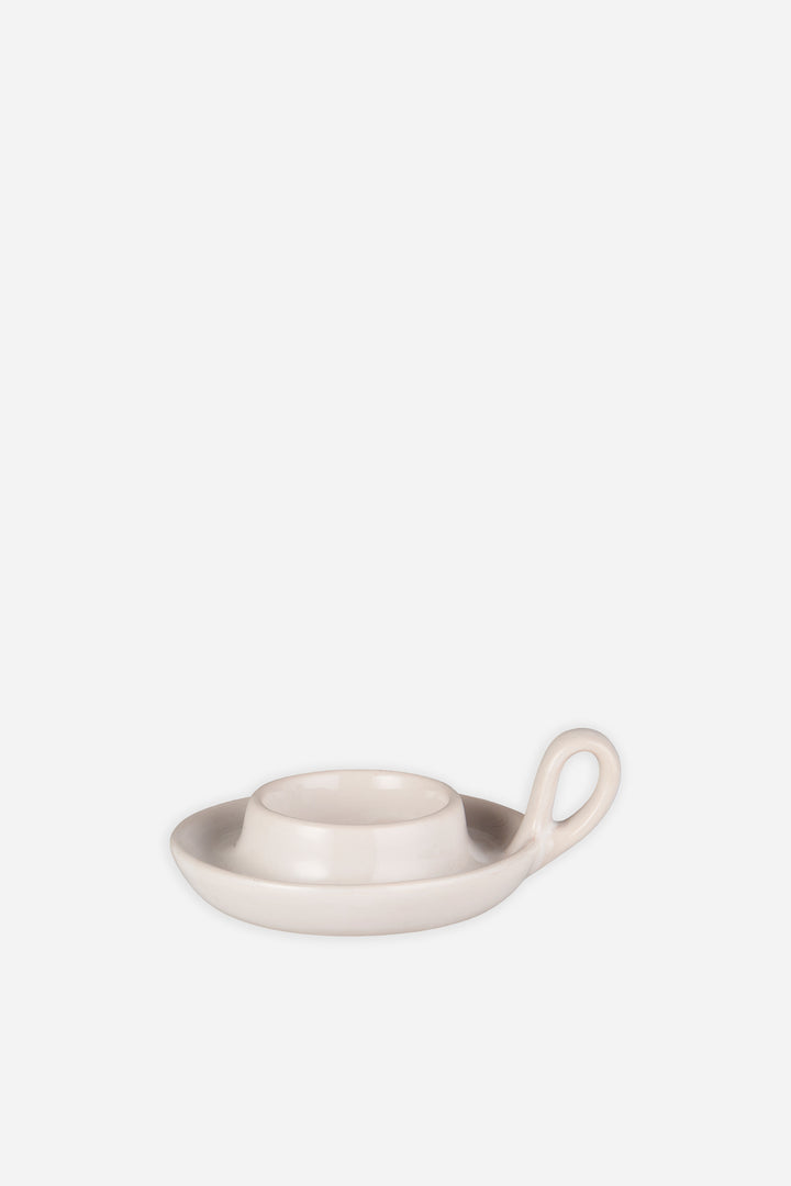Ceramic Candle Holder w/Handle