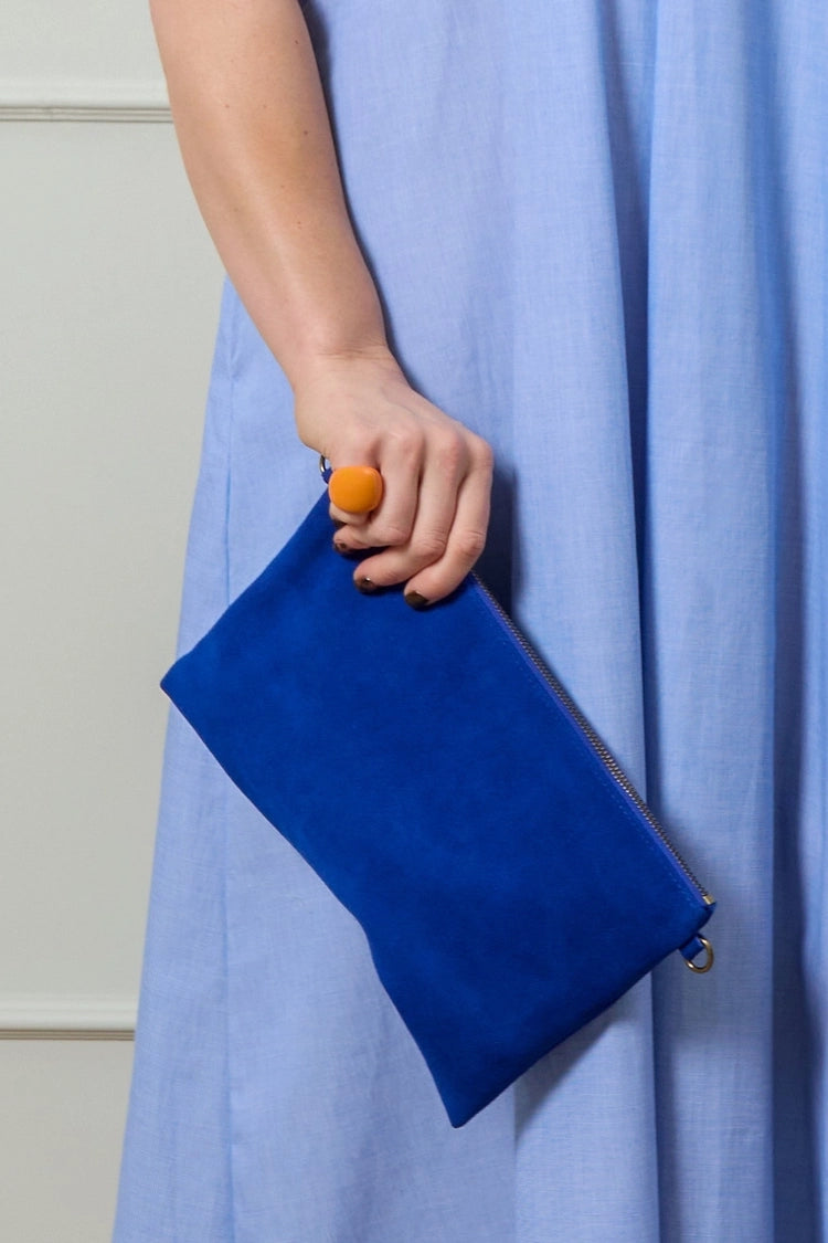 Hampstead Bag Suede / Cobalt Blue