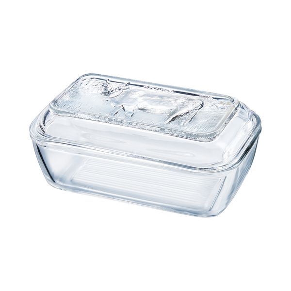 Glass Cow Butter Dish with Lid