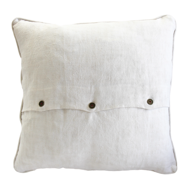 Vintage Grain Sack Cushion / Red Check