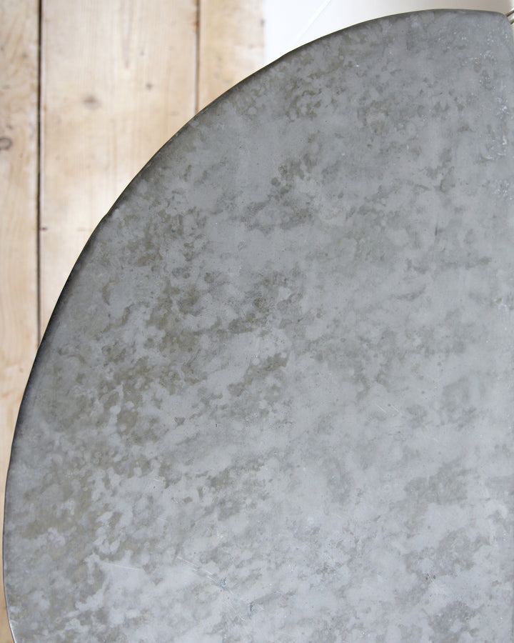Zinc Topped Demi Lune Table