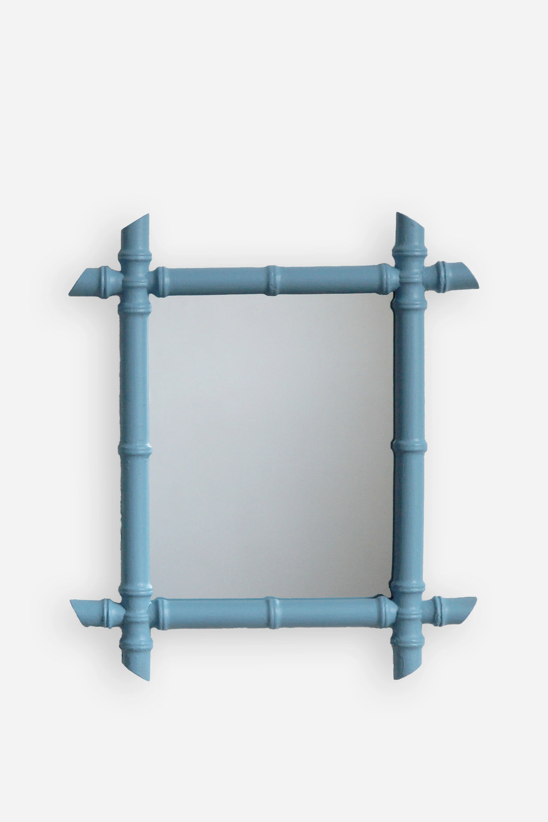 Ditto Bamboo Frame Mirror / Blue