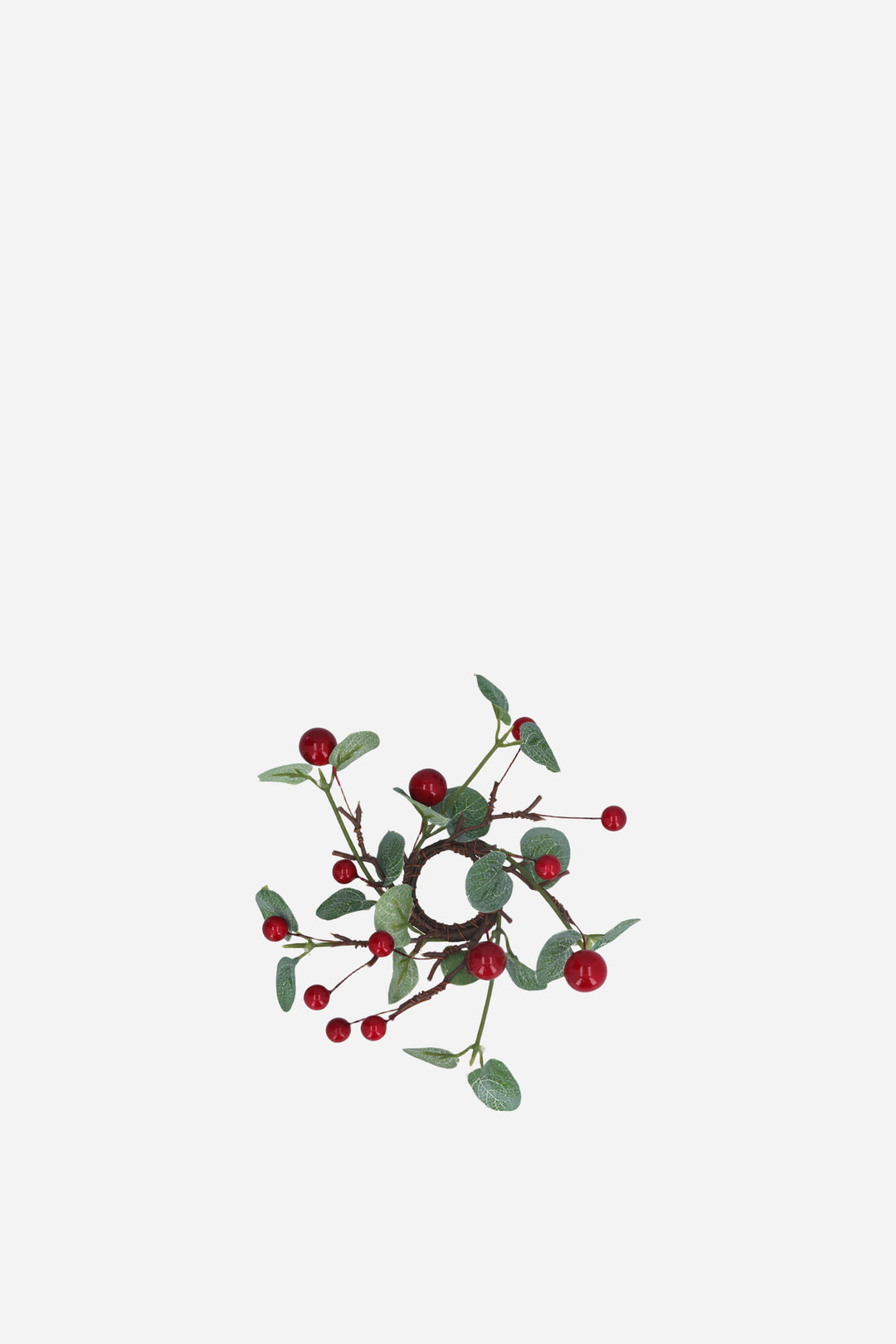 Eucalyptus/Red Berry Candle Ring / Sml