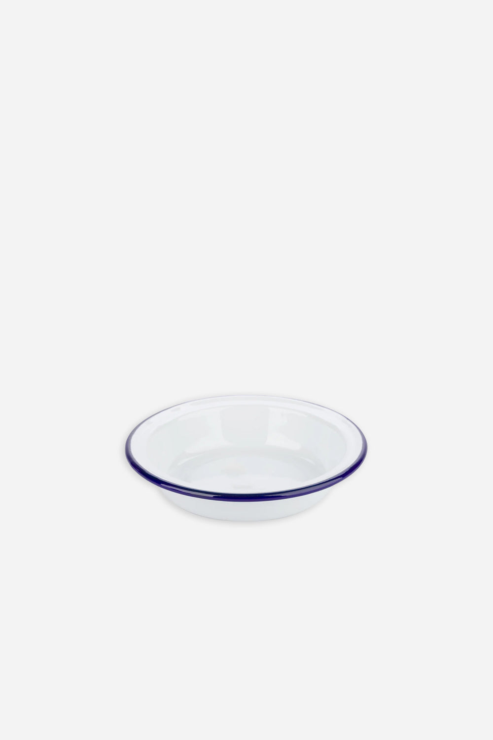 Enamelware Blue & White Round Pie Dish 14cm