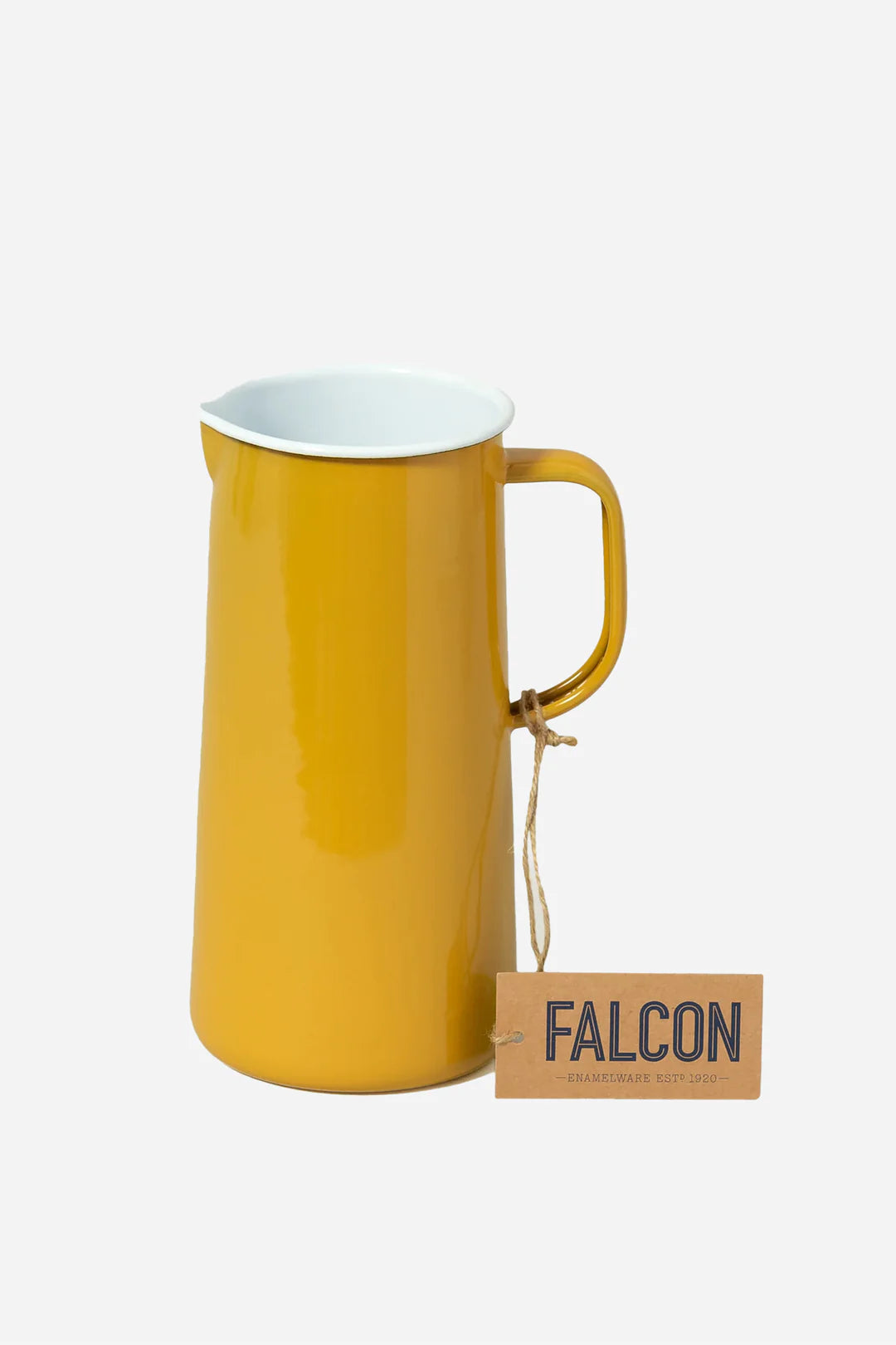 falcon enamelware mustard jug on white background
