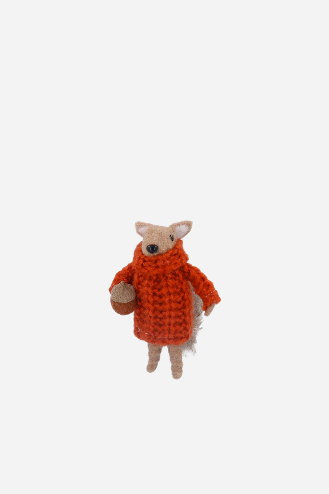 Wool Squirrel in Orange Jumper