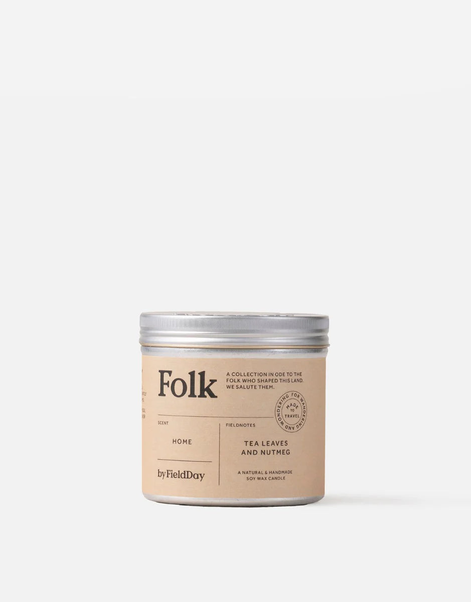Folk Candle Tin Home