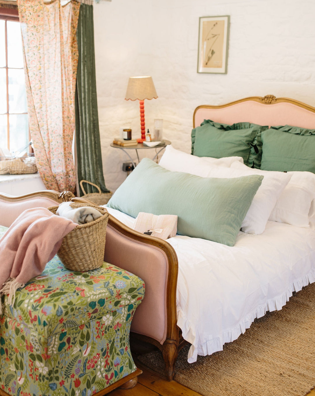 Antique French Bed / Pink