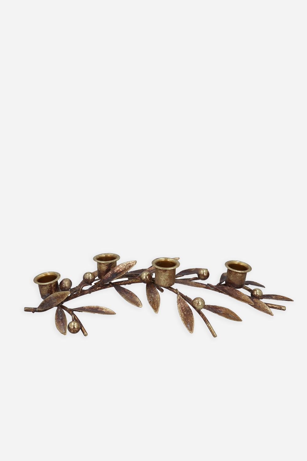 Antique Gold Sprig & Berries Candlelabra
